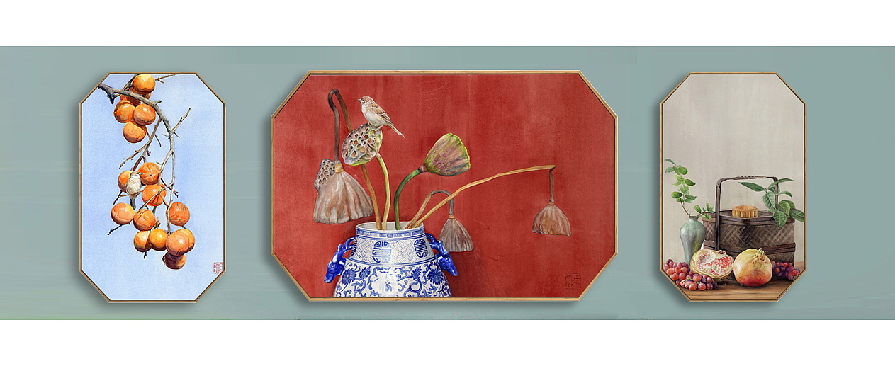 一组水彩装饰画（图ZMTM2NTA5MDQ0） - 绘画 - 站酷设计师水墨沉香_王娜原创素材 - 站酷ZCOOL