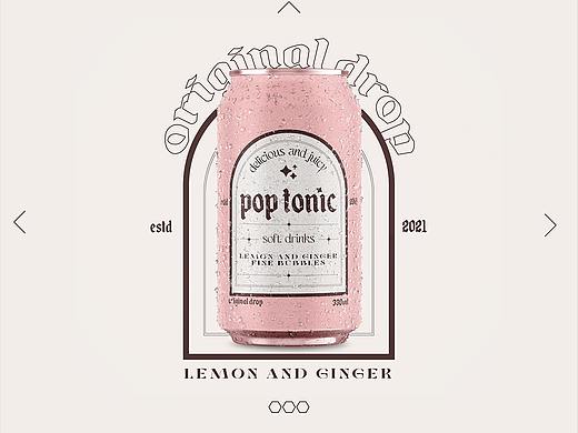 罐装饮料包装设计和VI设计|pop tonic|法国设计