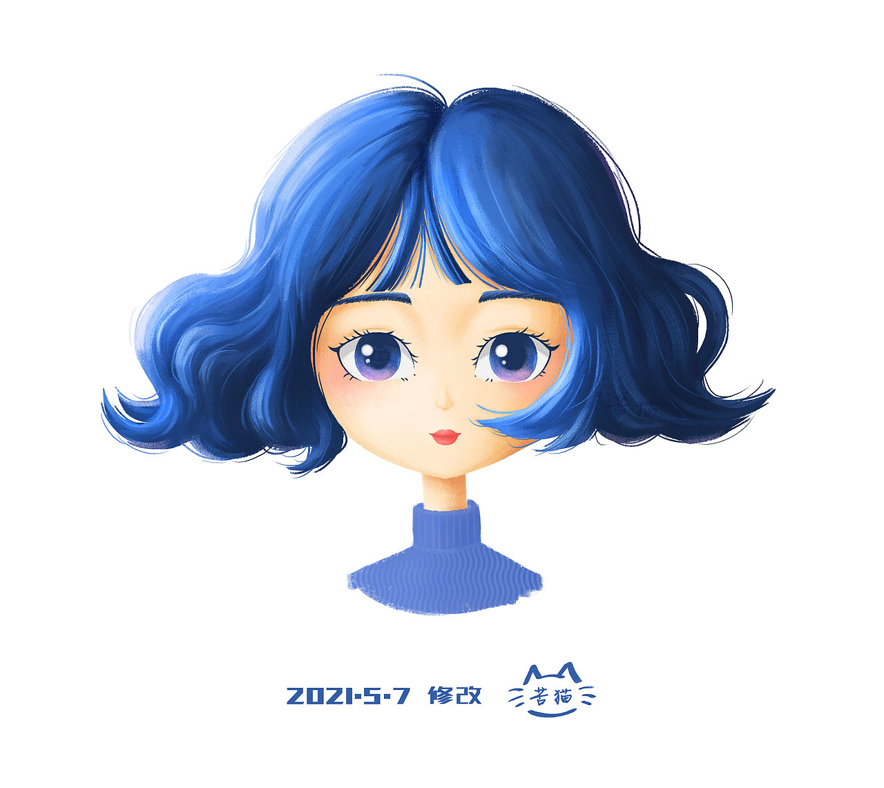 人物头像|插画|创作习作|插画师_苦猫_原创作品-站酷zcool