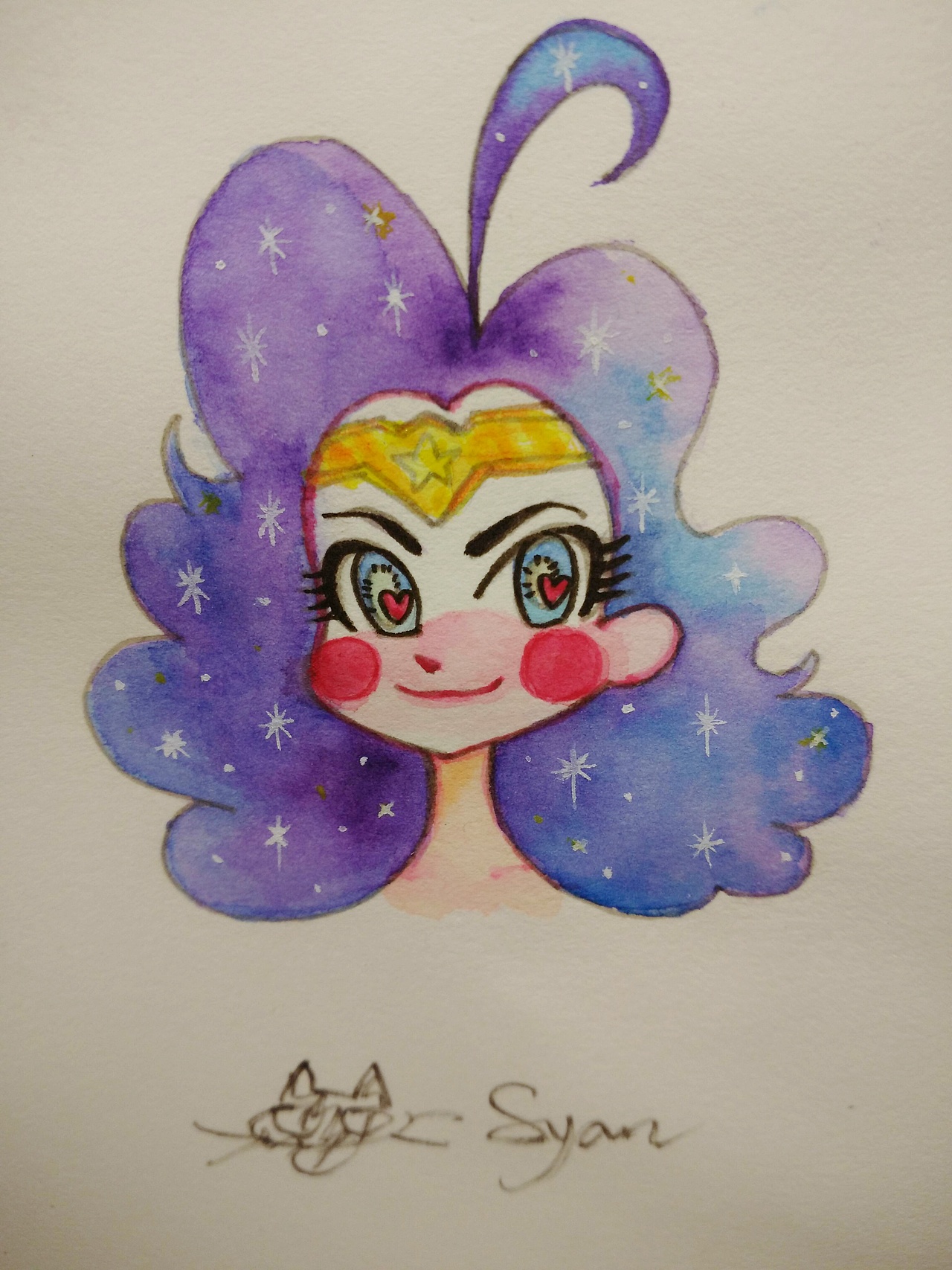 神奇女侠水彩头像（图ZODA1NzQzMTI=） - 商业插画 - 站酷设计师jamaica原创素材 - 站酷ZCOOL