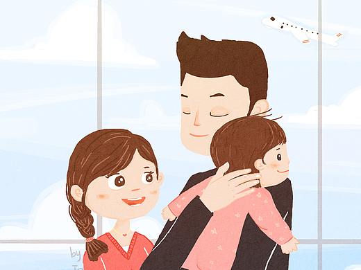 我们一家（个人主页-ZMjU3ODk5MTY=） - 儿童插画 - 站酷设计师好好练啊练原创素材 - 站酷ZCOOL