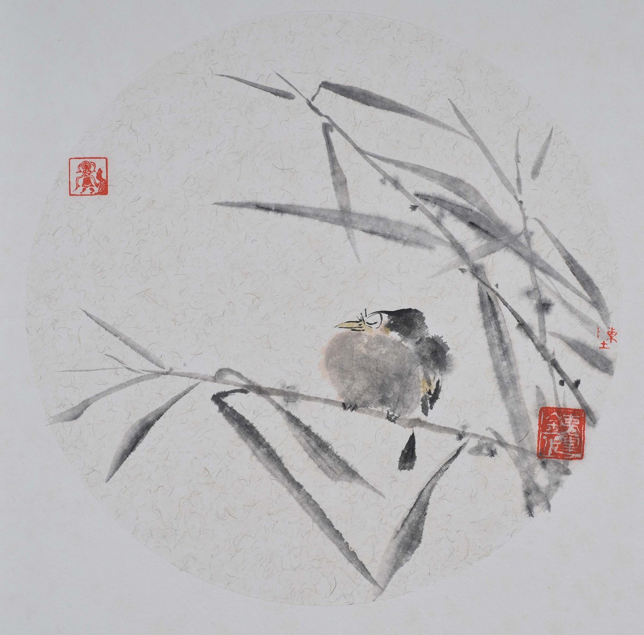 陈铁健写意花鸟水墨作品