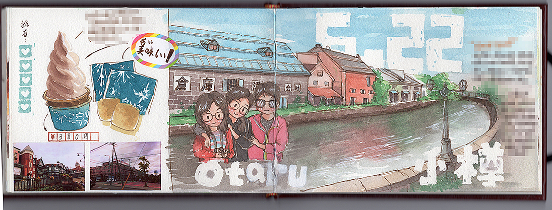 北海道旅游手账（图ZMjA0MTc0NTA0） - 艺术插画 - 站酷设计师G顾顾G原创素材 - 站酷ZCOOL