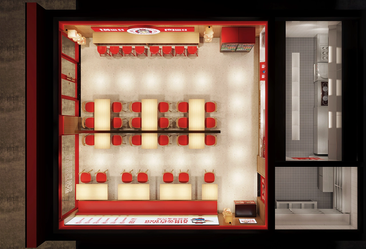 新秦味道脆皮肉夹馍_连锁餐饮设计效果图_集恩餐饮设计