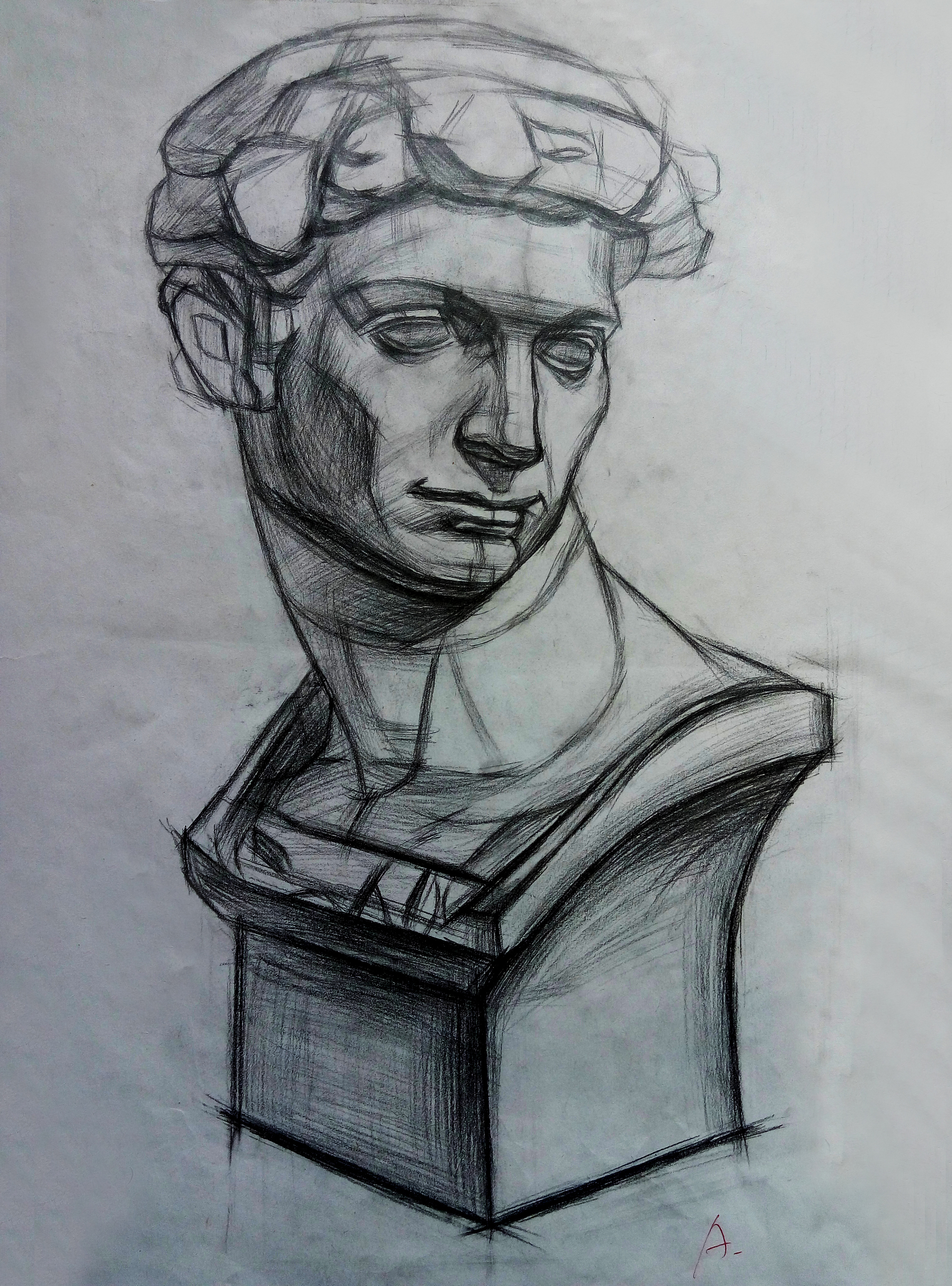 以前画的素描水粉,翻出来晒晒