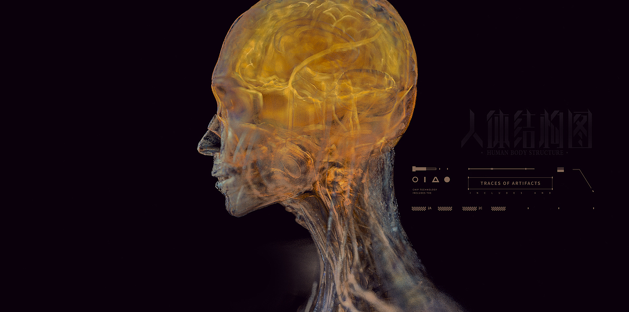 C4D射线海报尝试