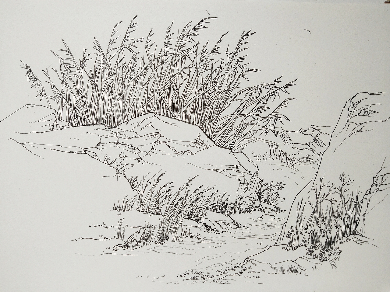 风景速写|纯艺术|绘画|胡糊惠勒_临摹作品-站酷zcool