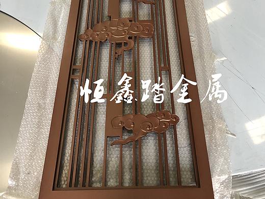 祥云图案铝板雕刻镂空屏风铝艺镂空雕花隔断厂家其形状
