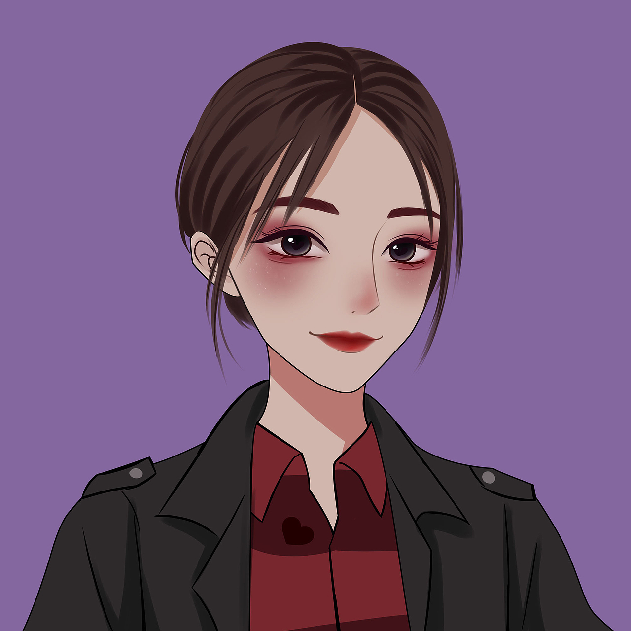 手绘头像插画练习ps板绘练习