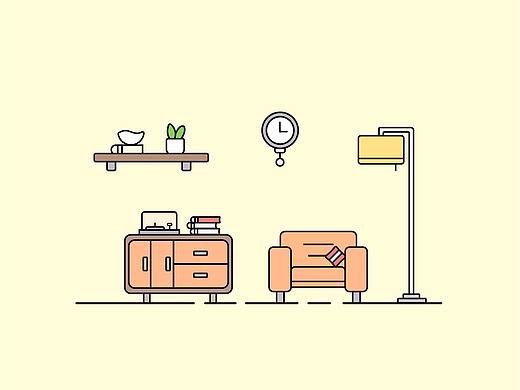 2018.12.-家具插畫（個(gè)人主頁-ZMzgwNTMyOTI=） - 創(chuàng)作習(xí)作 - 站酷設(shè)計(jì)師醉夢中來原創(chuàng)素材 - 站酷ZCOOL