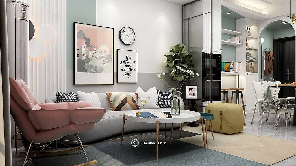 90空间设计《匆匆那年》清新-103平方3房2厅1卫