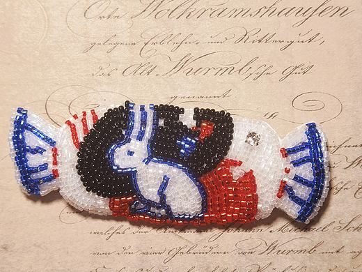 珠繡 大白兔奶糖（個人主頁-ZNjkwMTYwOTI=） - 首飾設(shè)計 - 站酷設(shè)計師畫師心上人原創(chuàng)素材 - 站酷ZCOOL