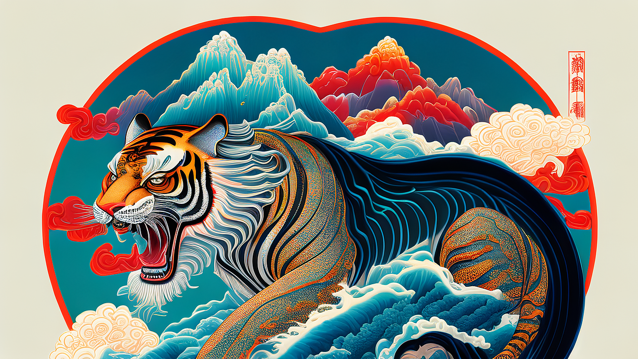 那些还活着的隐姓埋名的神仙和神兽#复古青绿橘红撞色#