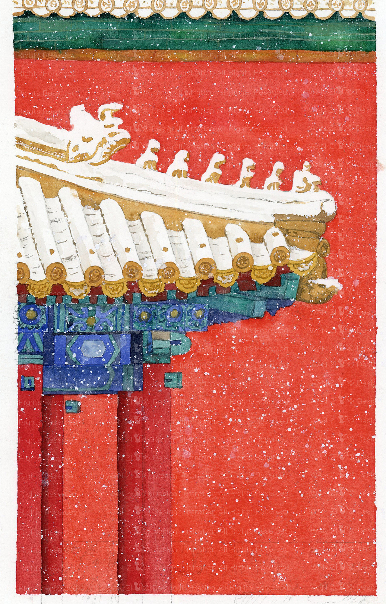 故宫红墙与雪,太美了.