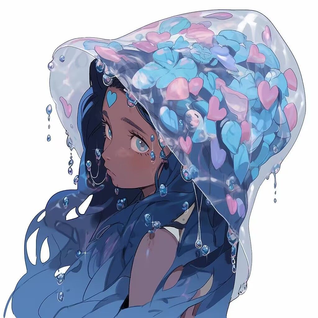 绣球花雨帽很出圈泪目(´；ω；`)（图ZMzQwODM3NTg4） - IP形象 - 站酷设计师睡不醒的曼原创素材 - 站酷ZCOOL