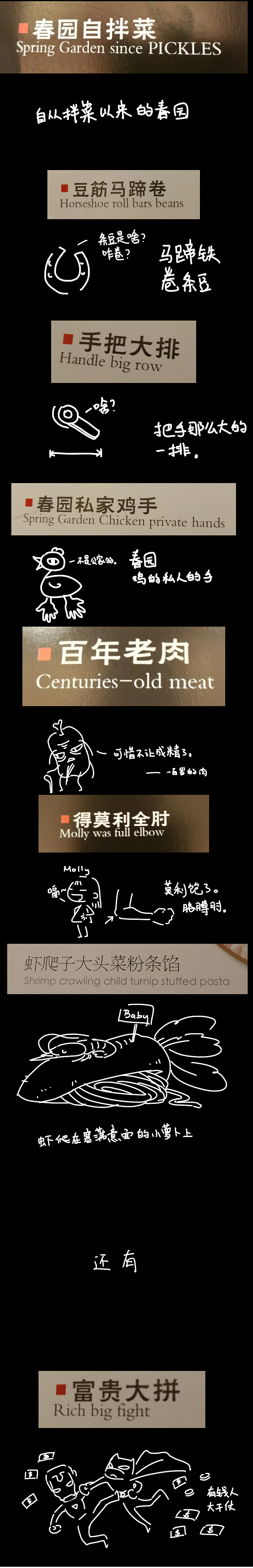 把中文菜的英文名再翻译回中文