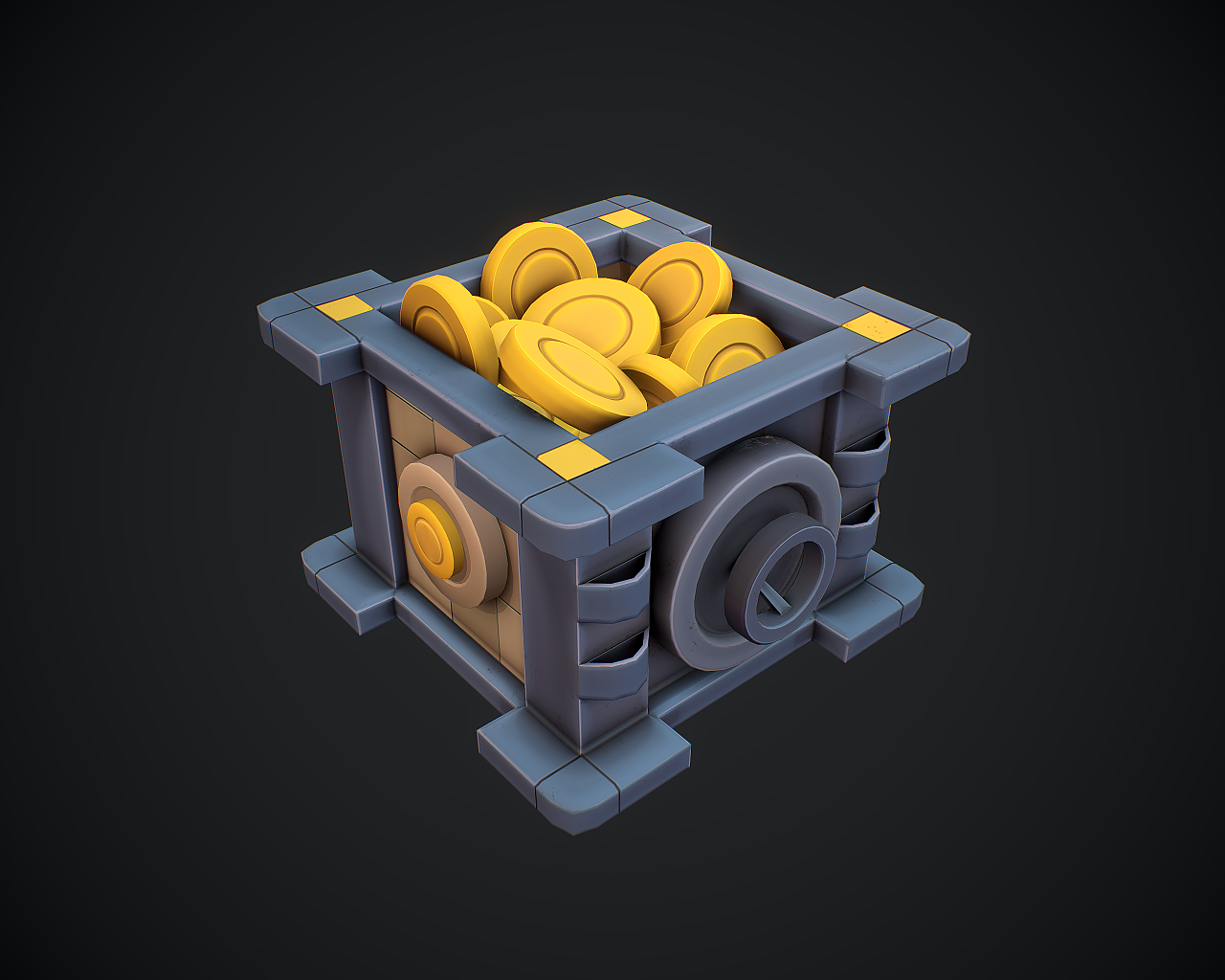 金币宝箱建模模型|三维|场景|yajunzhang - 原创作品 - 站酷 (zcool)