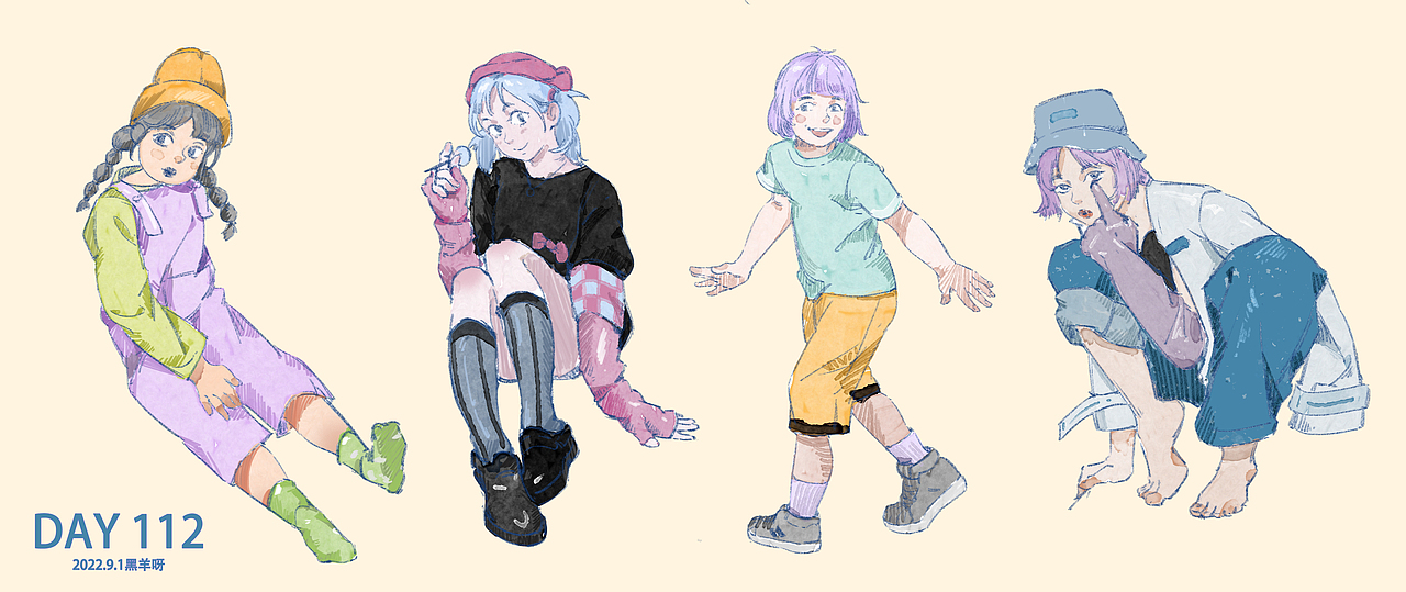 【人物隔日涂】101-172（图ZMzI2OTg4MjM2） - 创作习作 - 站酷设计师黑羊呀原创素材 - 站酷ZCOOL