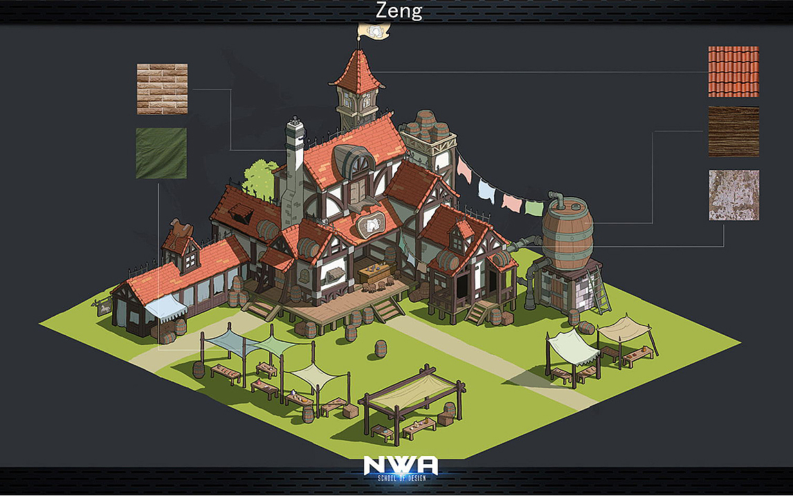 【3dmax场景建模】零基础啤酒屋小场景模型制作教程上