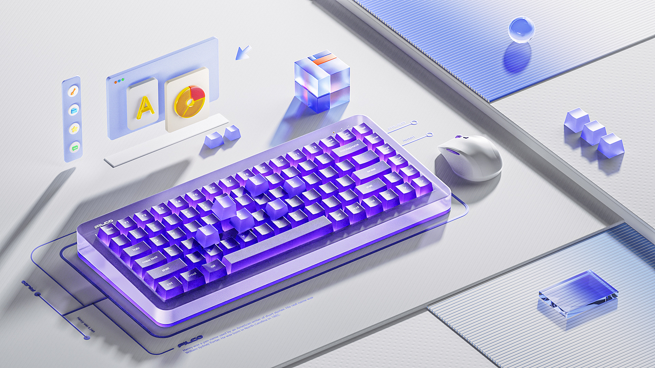 3c电子产品键盘鼠标UI风产品渲染（图ZMzExOTM2Nzg0） - 电商 - 站酷设计师COLD寒寒原创素材 - 站酷ZCOOL
