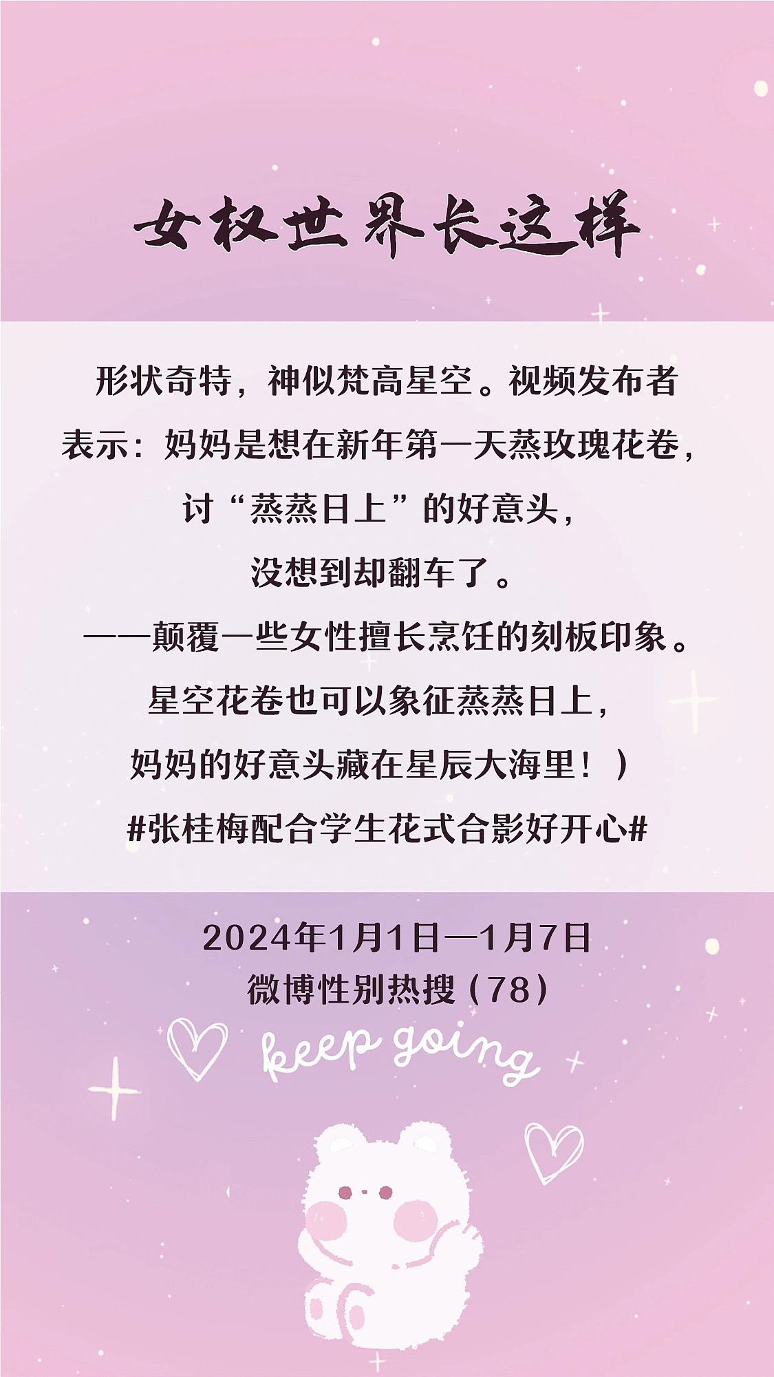阿p-女权世界长这样73: 1/1/2024-1/7/2024（上）