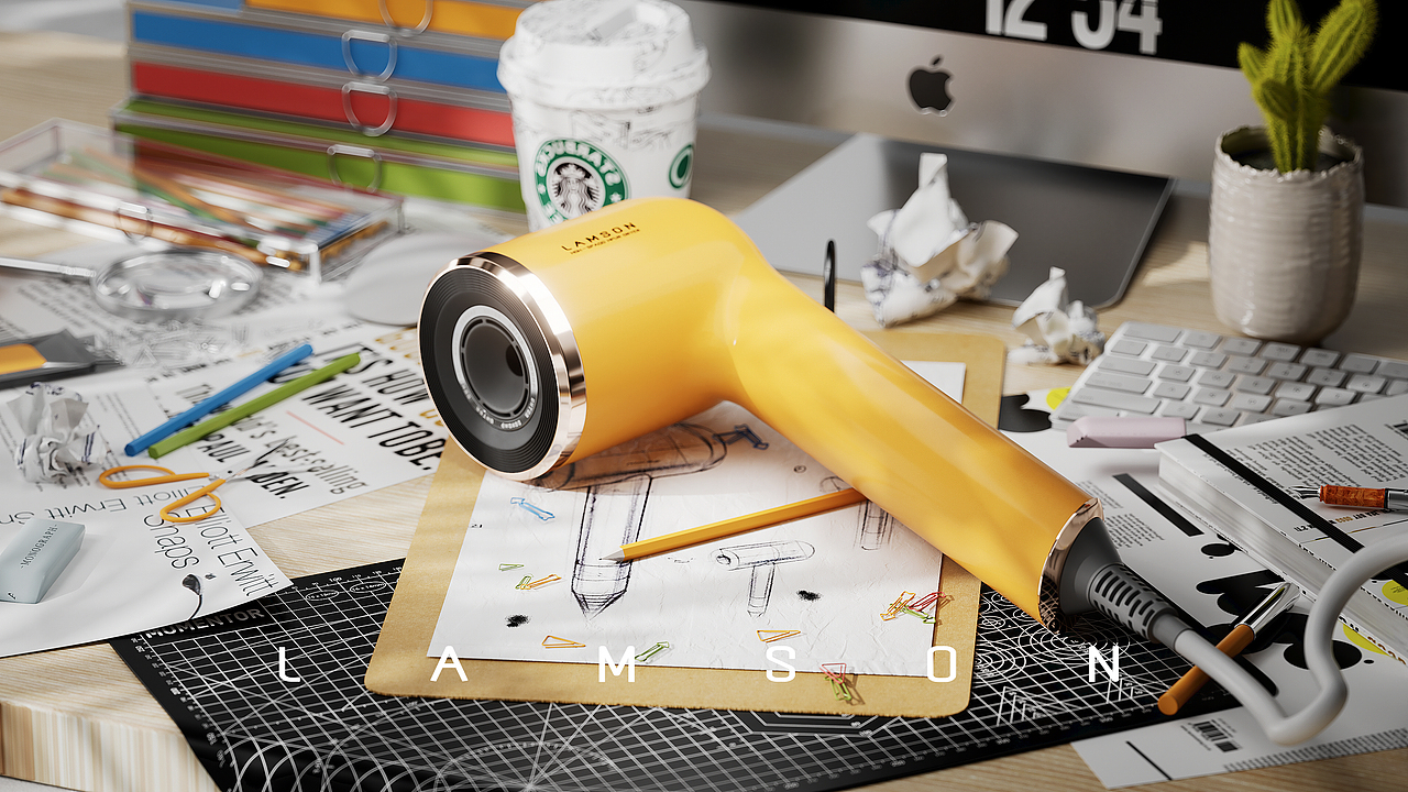 《LAMSON x 高速吹风机》产品建模渲染