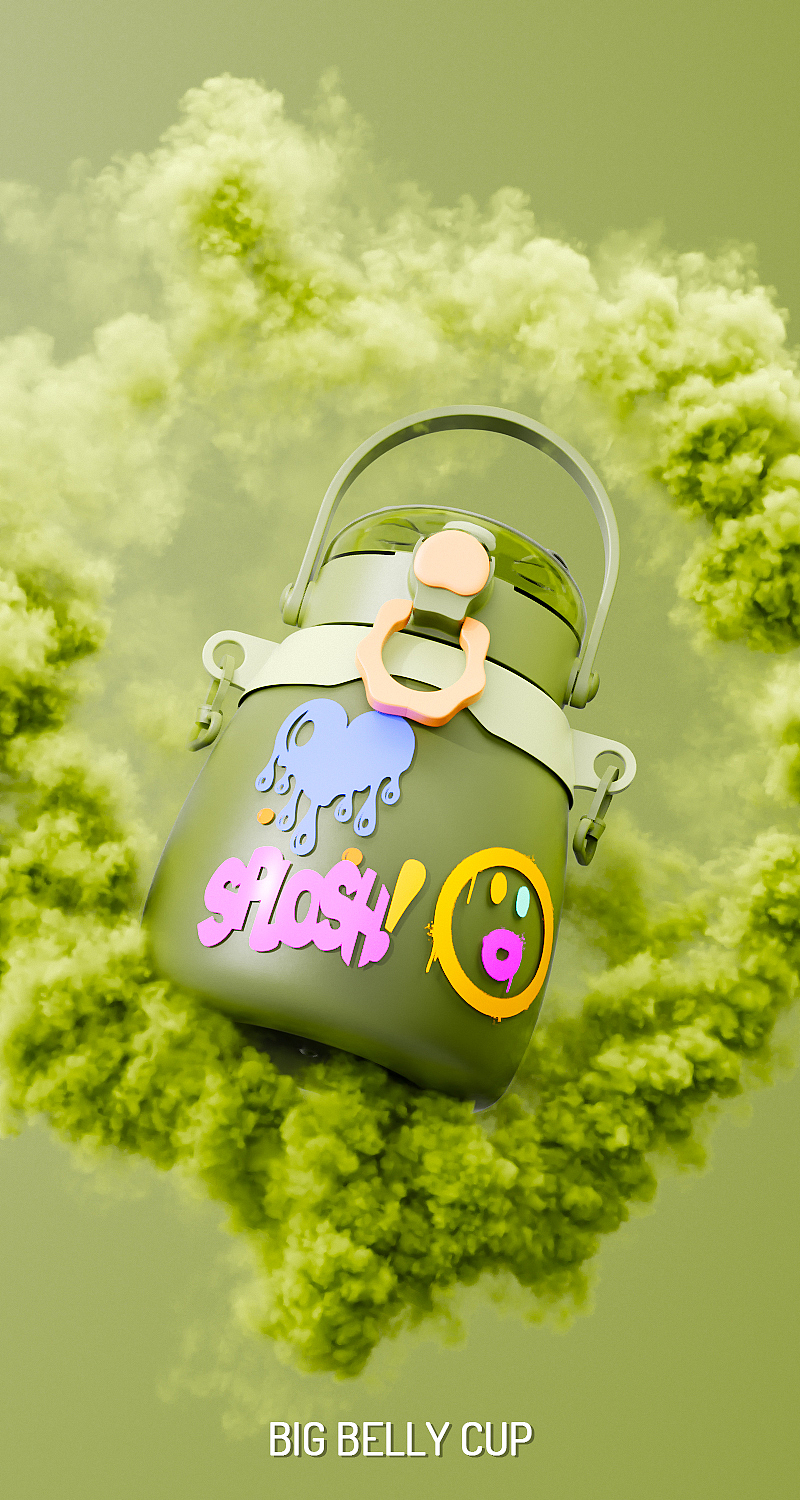 大肚杯建模渲染(日常水杯渲染)