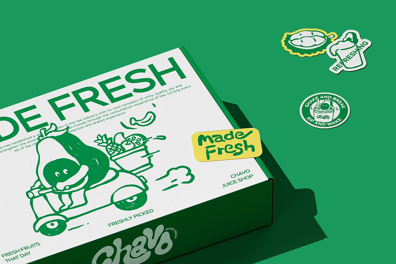 新加坡果茶Chavo品牌设计｜Made Fresh！