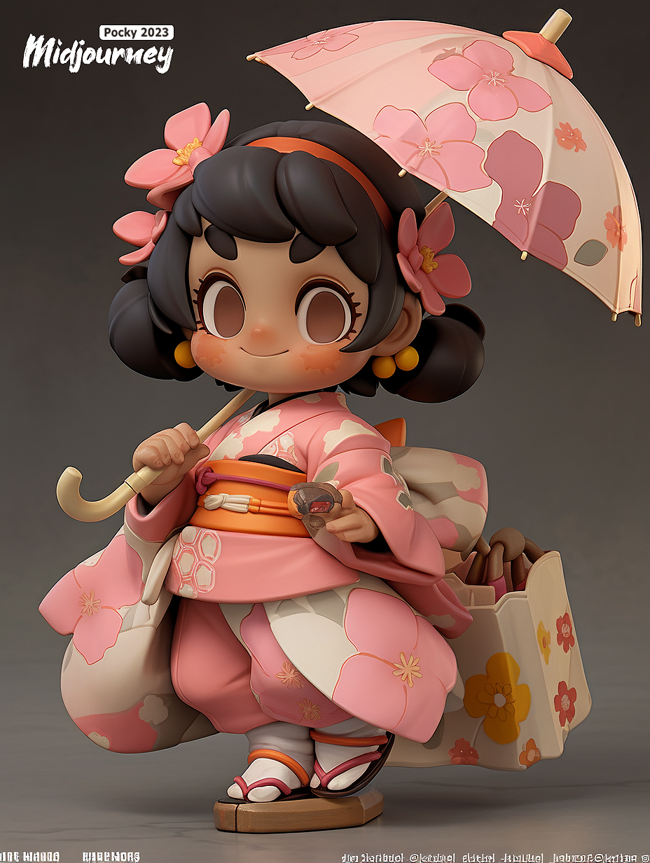 Kimono Girl【盲盒手办】（图ZMzM5NjY3NDQ4） - AI作品 - 站酷设计师PockyMini原创素材 - 站酷ZCOOL