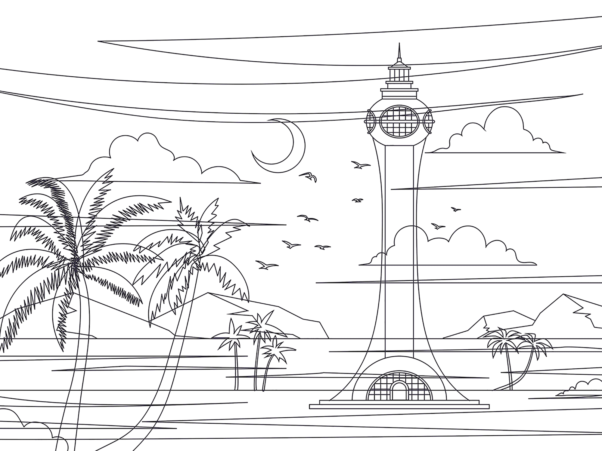 #今晚打老虎#28天创意banner打卡#海南灯塔之恋08