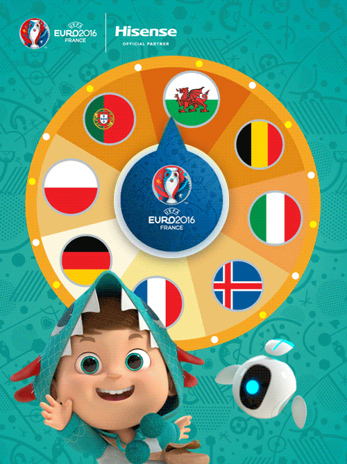 八强大竞猜转盘gif海报……用转盘的形式增加了竞猜性和参与感,这一张后来也证明宣传效果非常好……在脸书上发布后转评点赞数都非常非常的高。