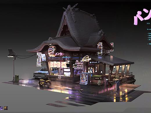 艺数绘场景主讲师杜震 新图《Cyberpunk Bar》