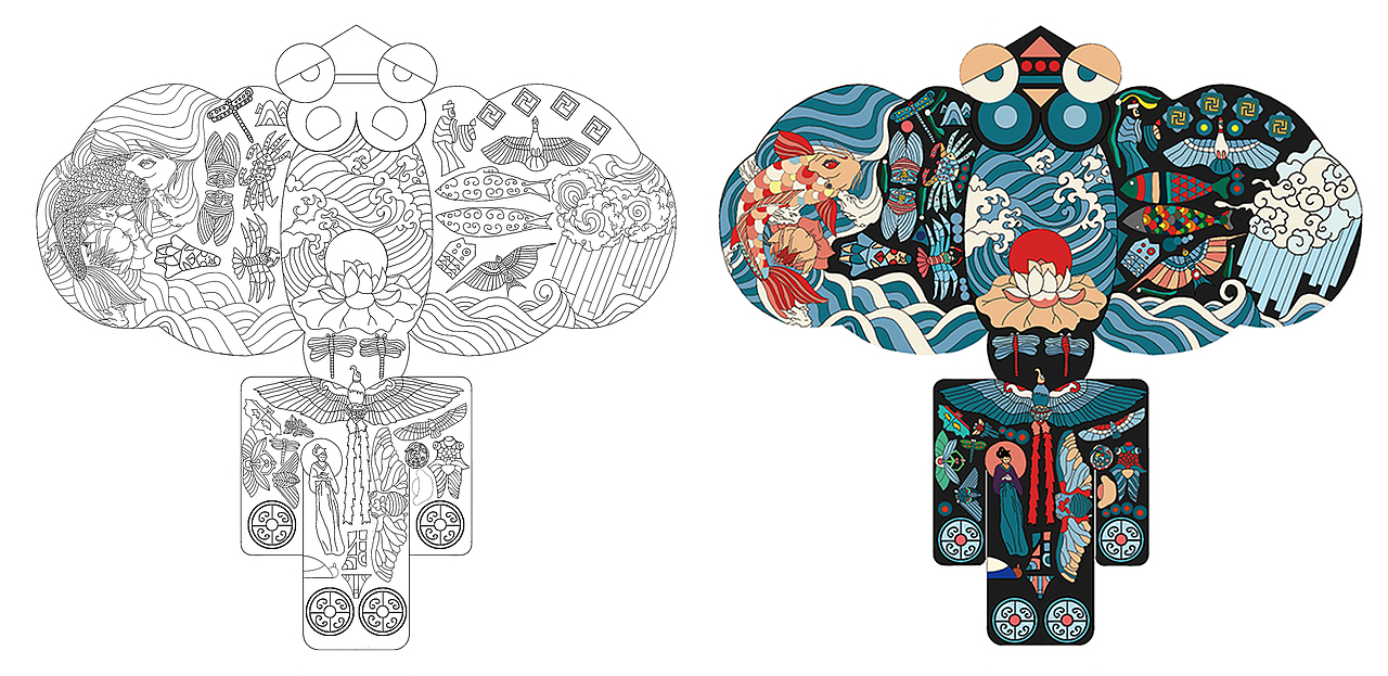 濰坊風箏再設計（圖ZMjU3NzM0ODAw） - 工藝品設計 - 站酷設計師杜佳奇插畫原創(chuàng)素材 - 站酷ZCOOL