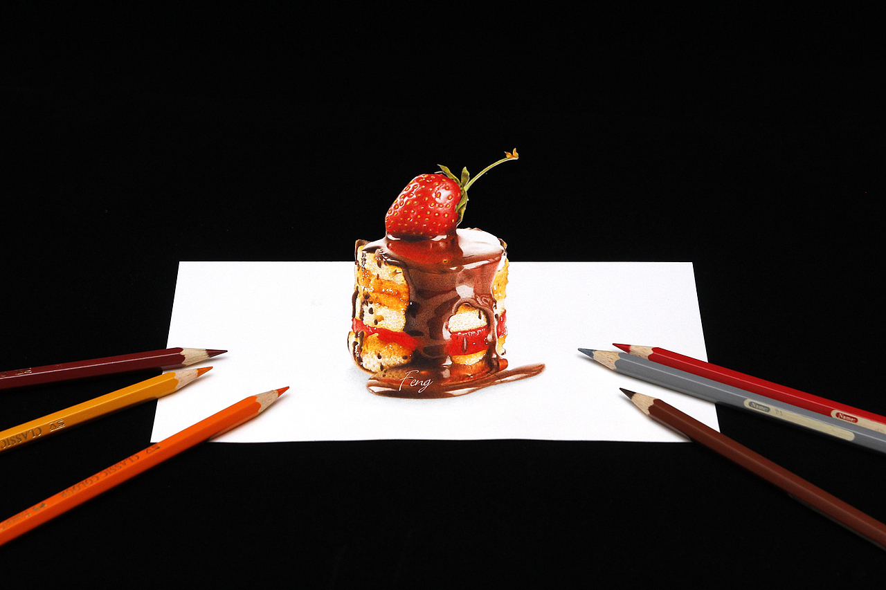 彩铅手绘——3d立体画(合集多图)
