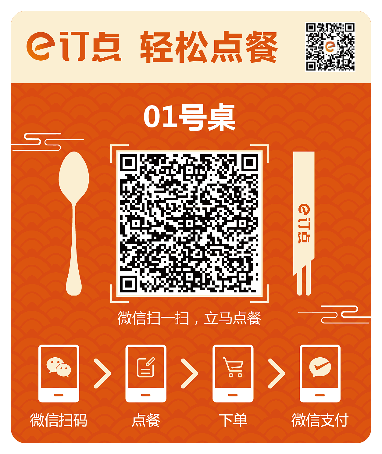 扫码点餐桌贴