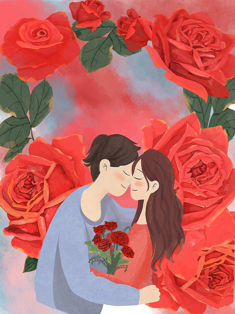 情人节插画（图ZMjQyOTQwMzAw） - 商业插画 - 站酷设计师Kitty47原创素材 - 站酷ZCOOL