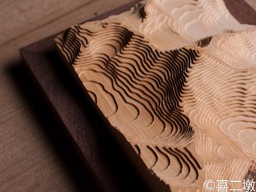 木质桌面摆件——《贡嘎山》