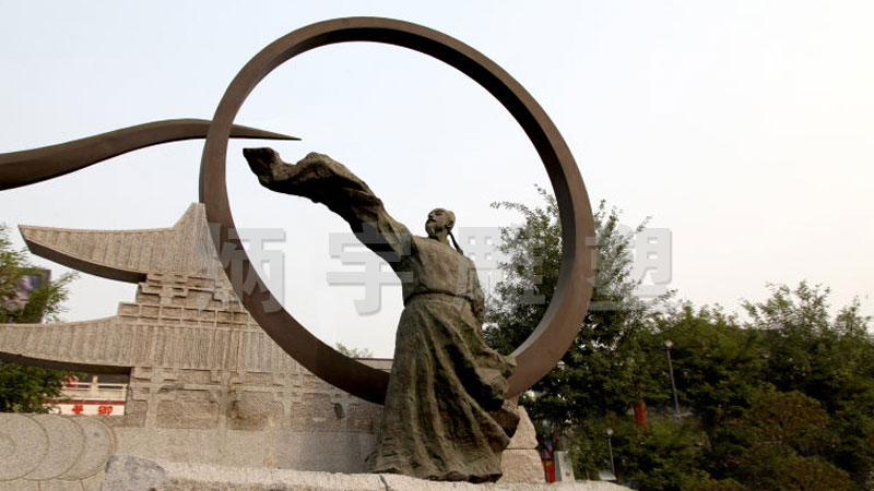 诗人雕像,历史文人吟诗作对尽显才华_炳宇一雕塑定制-站酷zcool