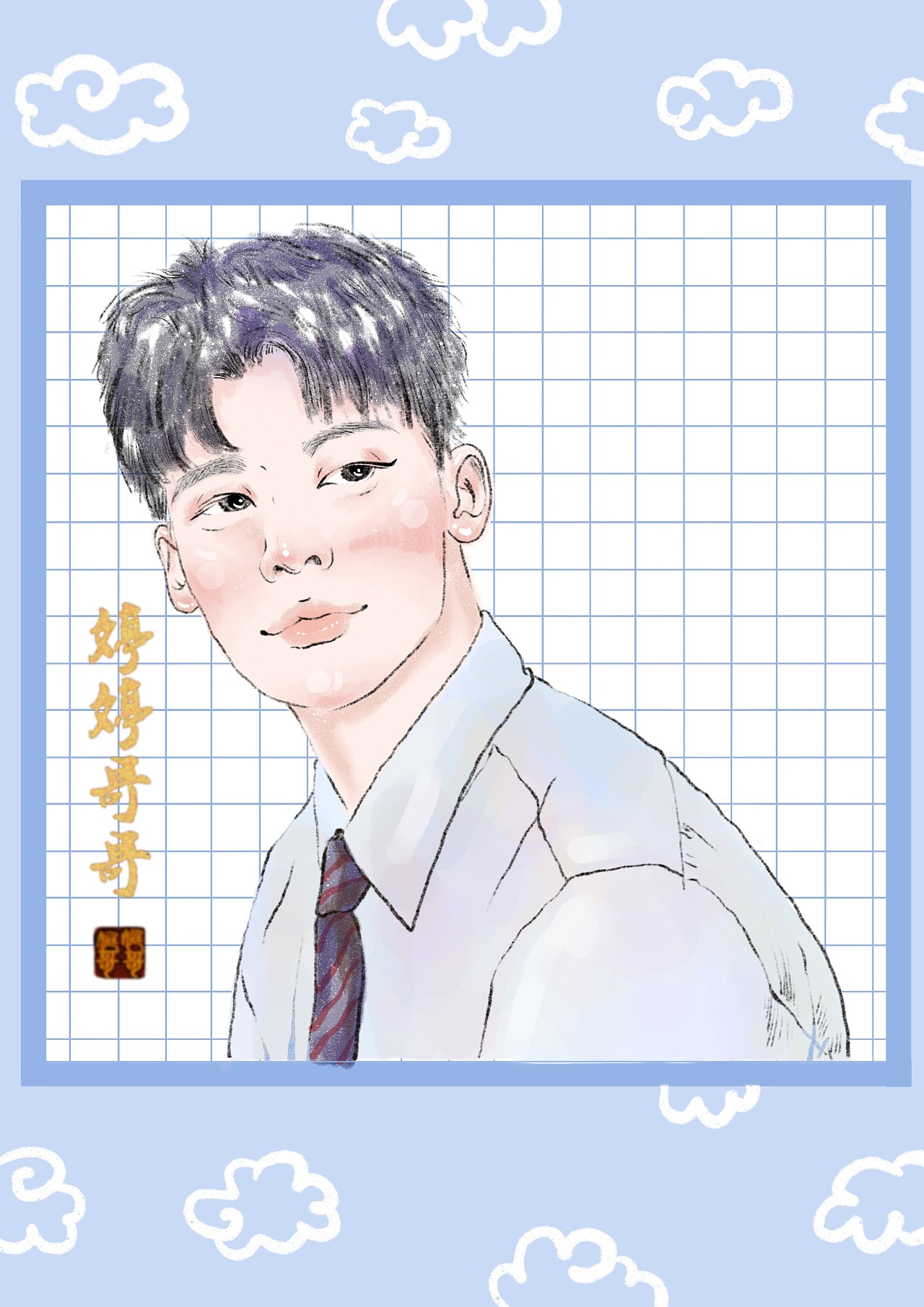 1年前 10 0 0 成都  |  设计爱好者 画的是许光汉啦～ 临摹  -  插画