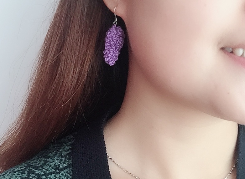 深蓝手作—薰衣草耳环