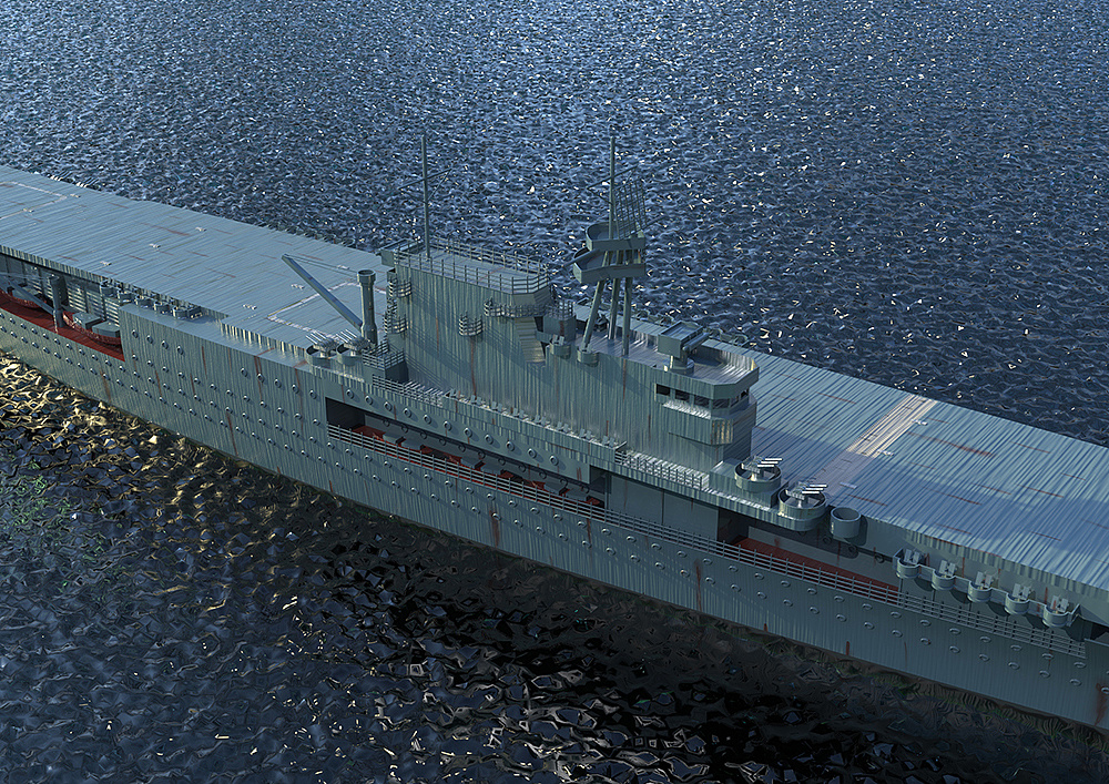 启动!cv-6 企业号航母建模渲染