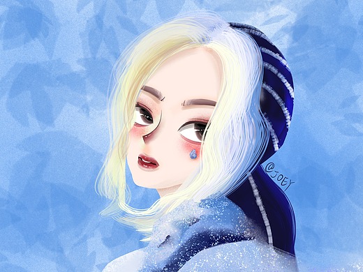 blacjpink jennie 手绘插画头像