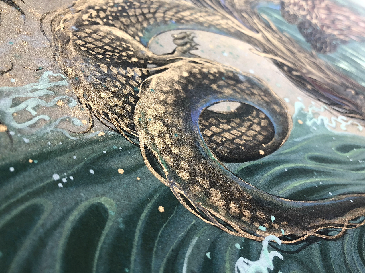 白树原创手绘山海经系列之应龙