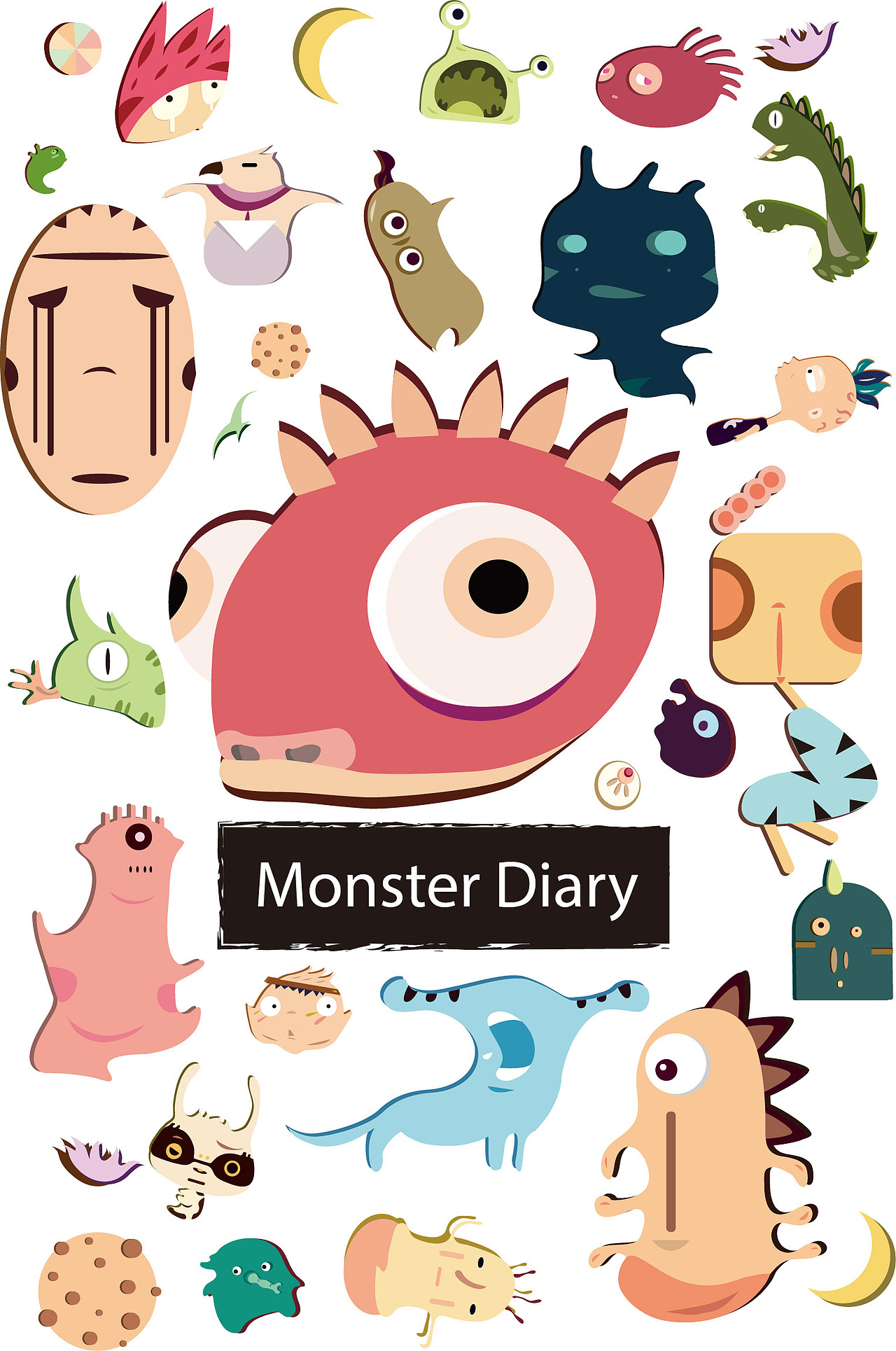 《Monster Diary》(图ZNDY3NTM3MjA=) - 商业插画 - 站酷设计师lemonkiwifruit原创素材 - 站酷ZCOOL