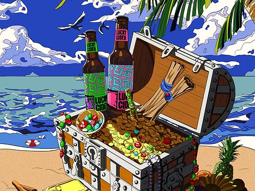 618活动插画——《寻宝-揭开618的秘密》