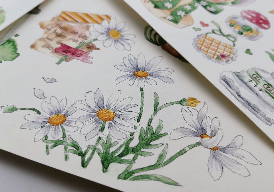 手绘水彩稿子（图ZMjY1MDM5Nzgw） - 创作习作 - 站酷设计师郭小喵miao原创素材 - 站酷ZCOOL