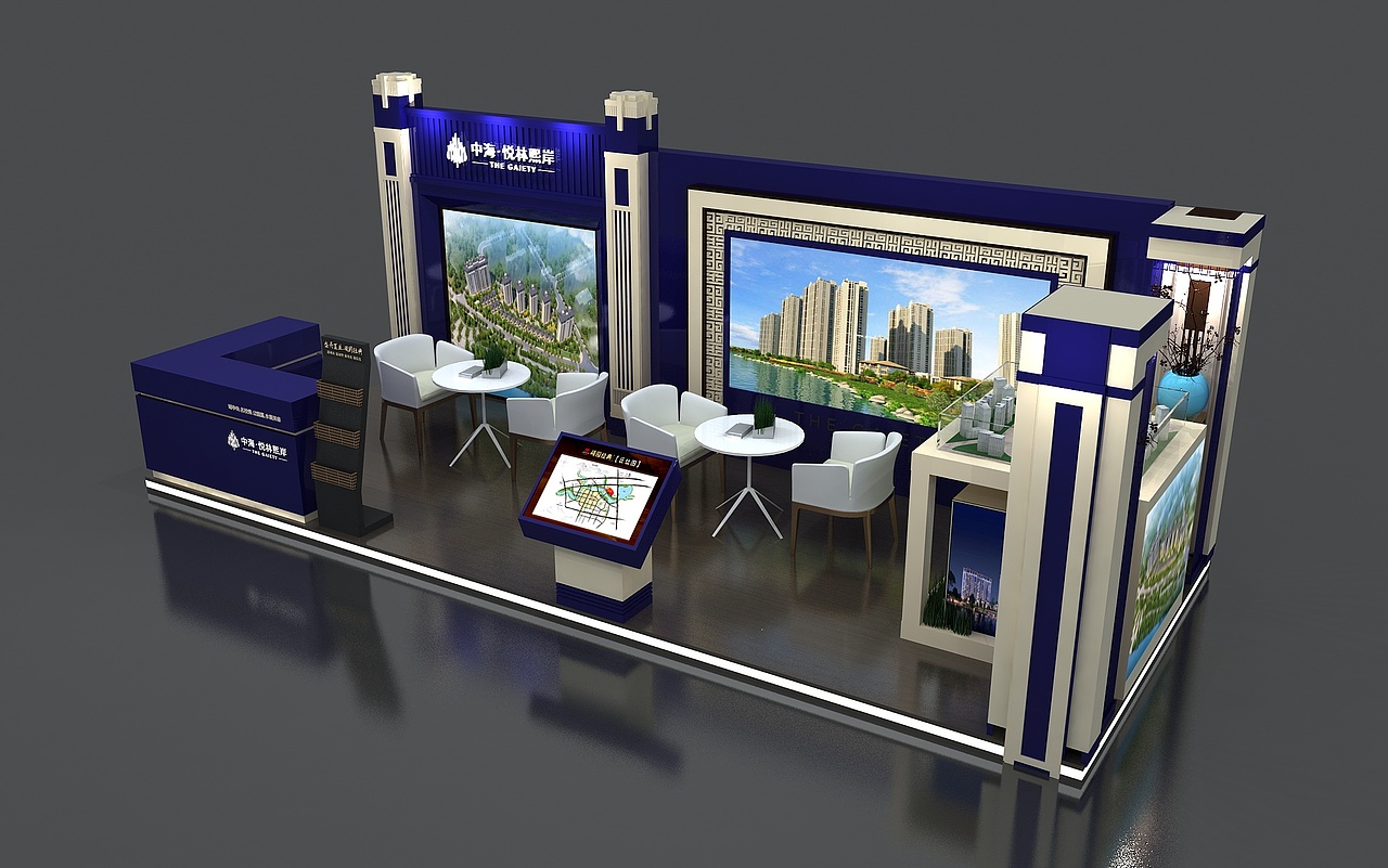 房地产展位展会展台展览工装家装快闪店3d效果图设计（图ZMjAyMzAxNzQw） - 其他三维 - 站酷设计师思海设计原创素材 - 站酷ZCOOL