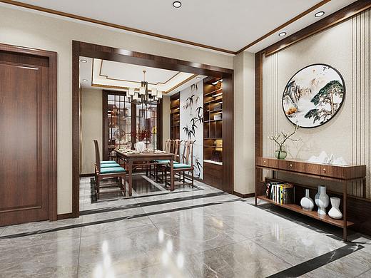 中式家裝（個人主頁-ZNDc0MDEyNDg=） - 家裝設計 - 站酷設計師顯榮裝飾設計原創(chuàng)素材 - 站酷ZCOOL