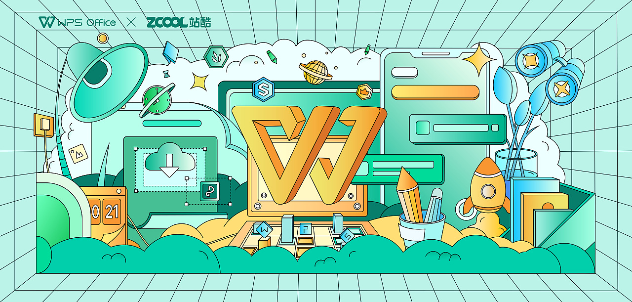 WPS—enjoy office（图ZMjY5MjE5Nzg4） - 图案 - 站酷设计师三无少女小小张原创素材 - 站酷ZCOOL