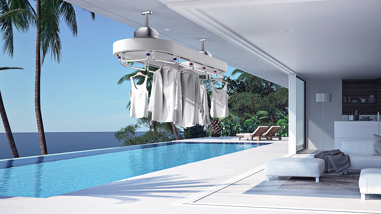 共享阳光——分区旋转式晾衣架